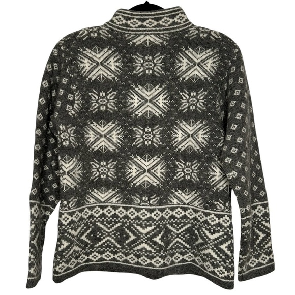 Deane & White Vintage Lambs Wool Blend Nordic Fair Isle Style Sweater Sz M - Picture 2 of 11